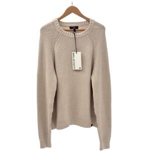 New Belstaff Sweater Crewneck Channel Pullover Natural Off White Men Size 2XL‎